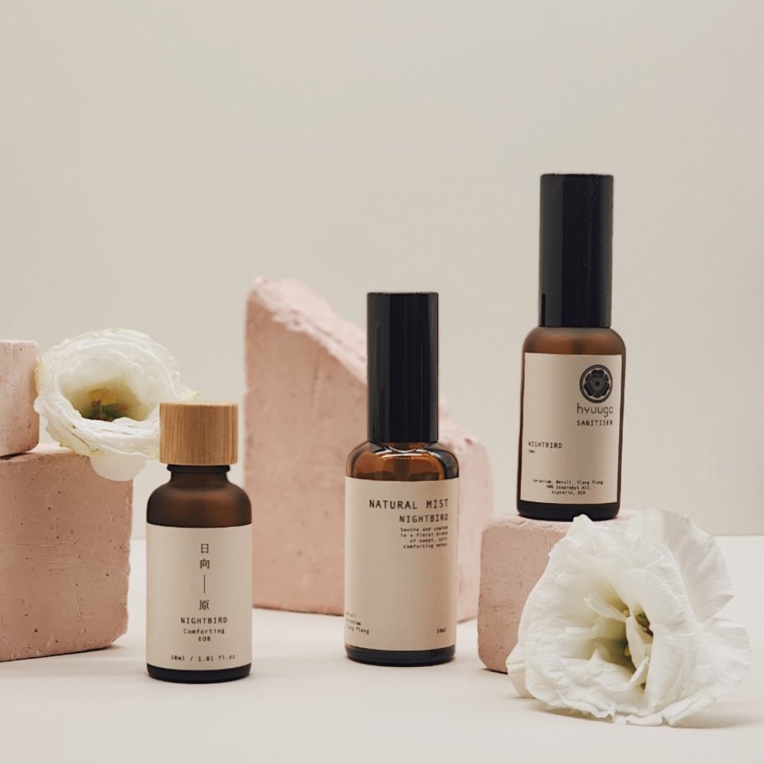 Hyuuga Nightbird Collection - Essential Oil Blend, natural mist, sanitiser